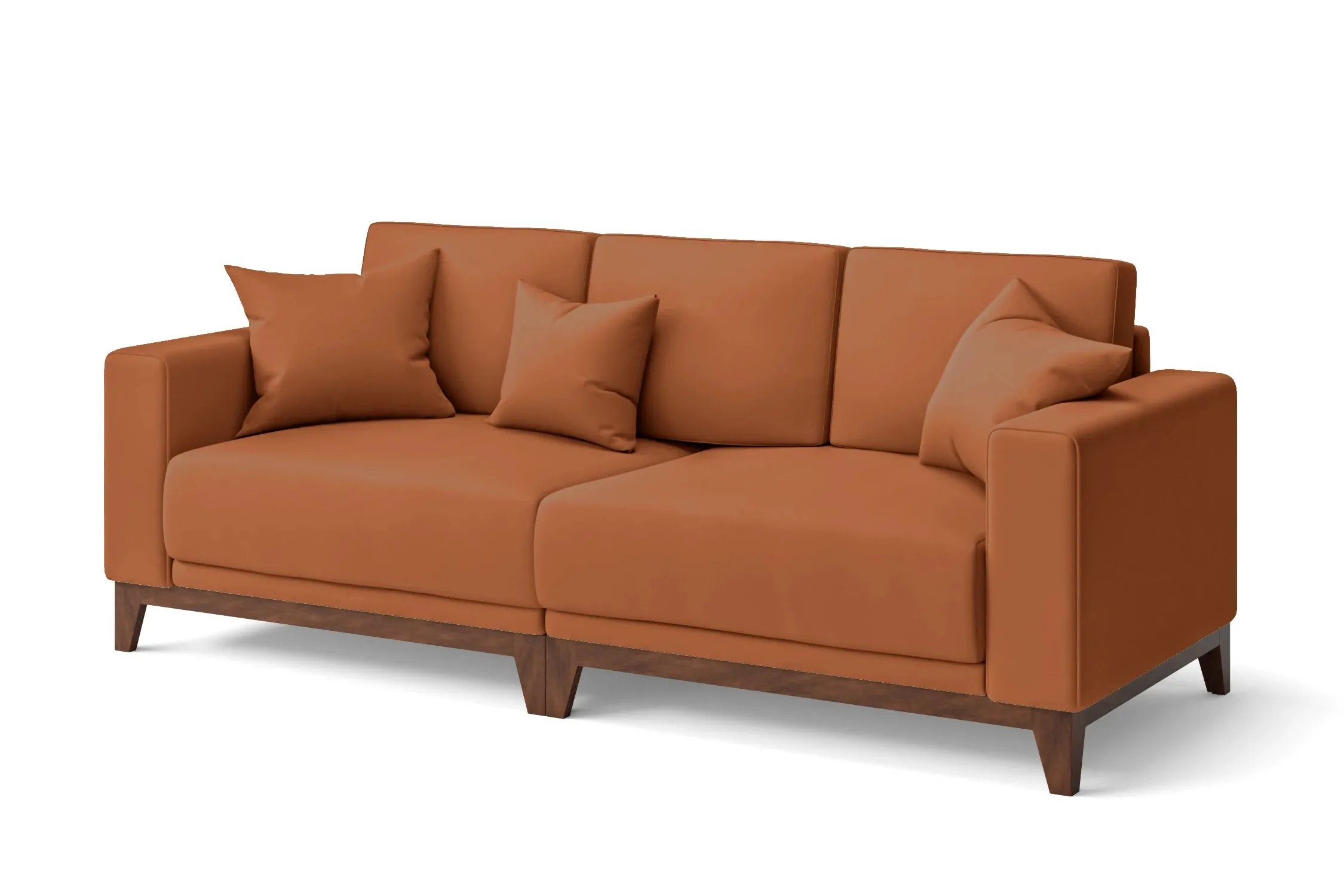 Lucca 3 Seater Sofa Tan Brown Leather