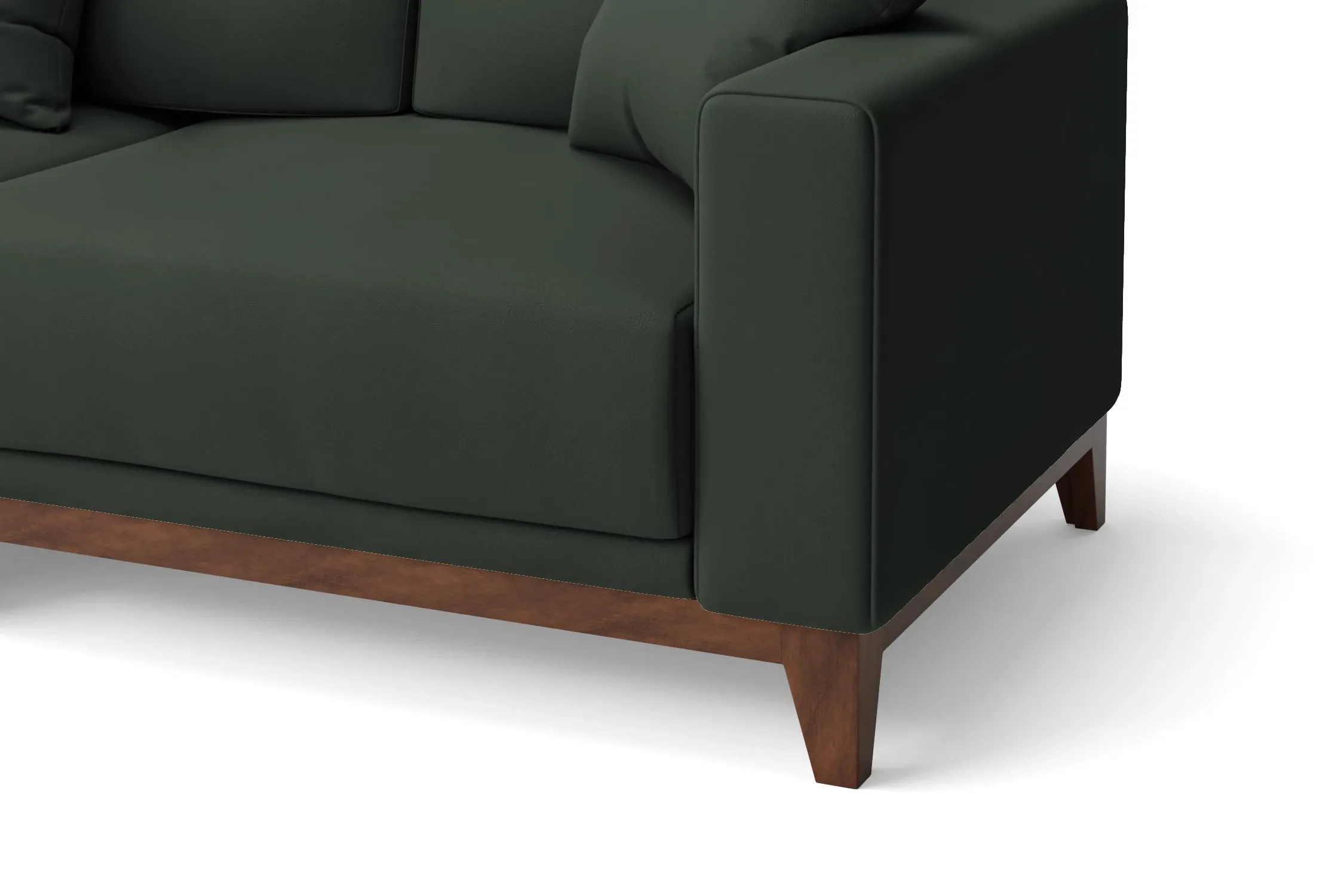 Lucca Armchair Green Leather