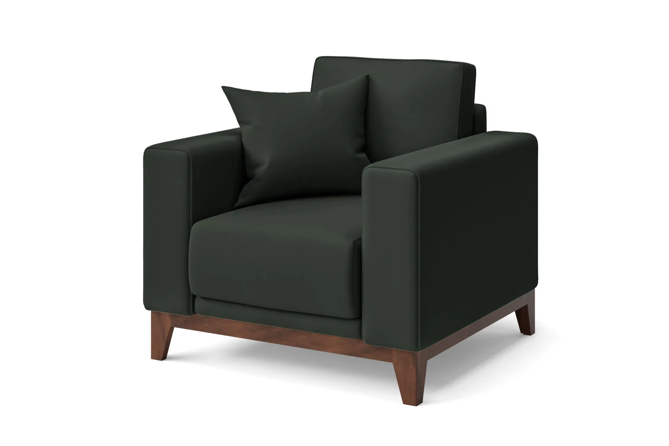 Lucca Armchair Green Leather