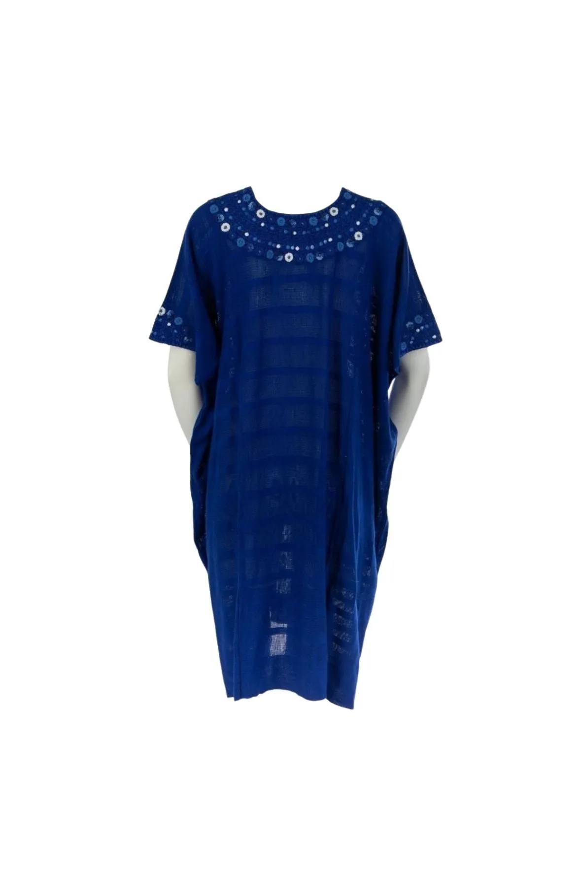 Luisa Guatemalan Kaftan - Blues and White