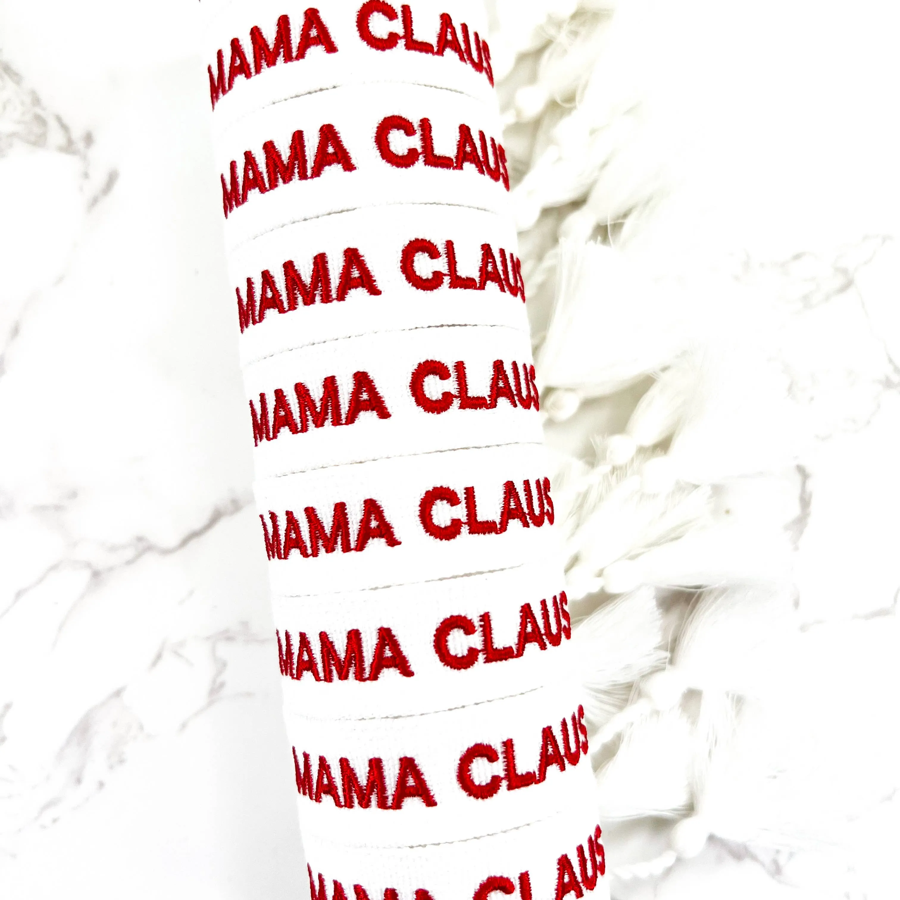 Mama Claus Christmas Embroidered Bracelet