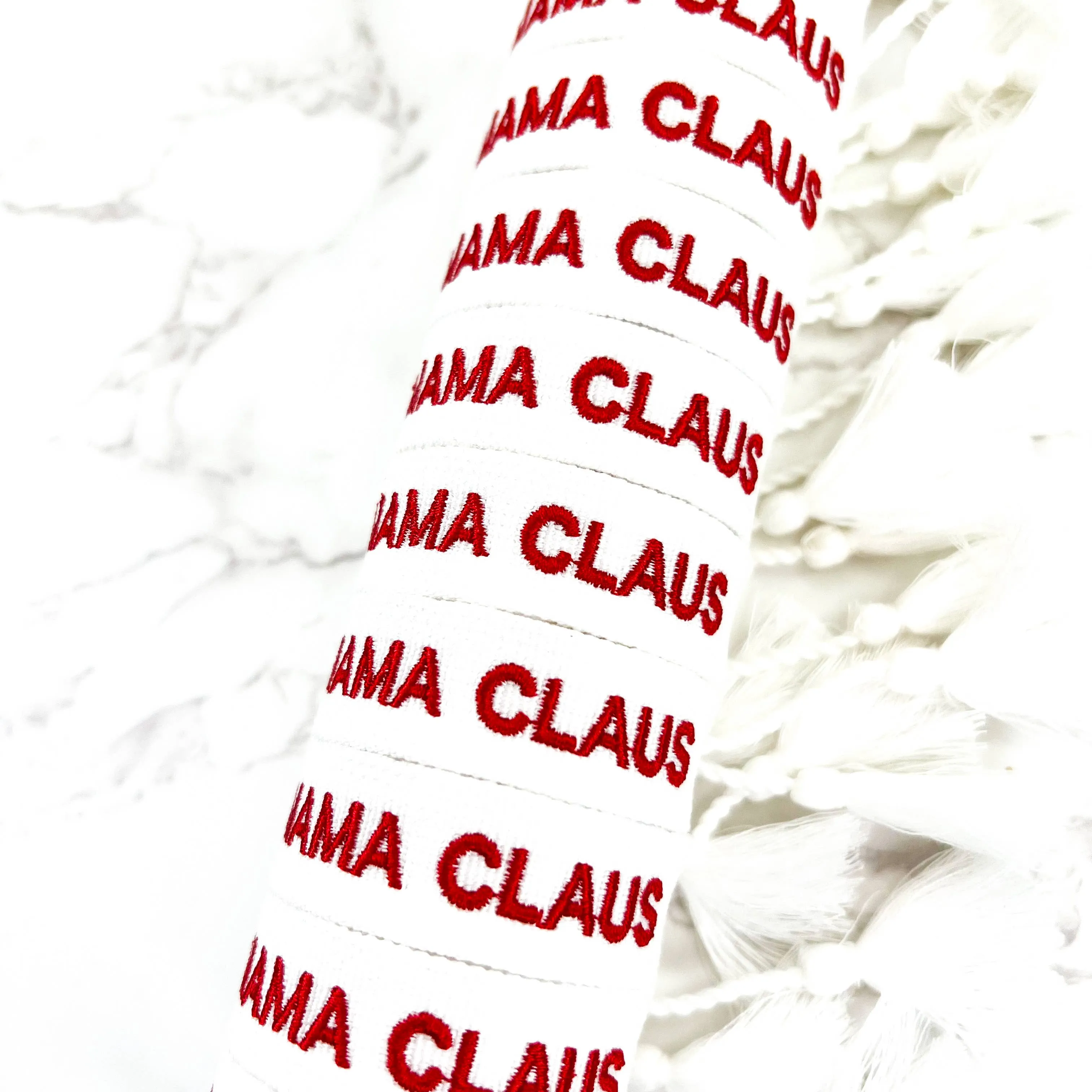 Mama Claus Christmas Embroidered Bracelet