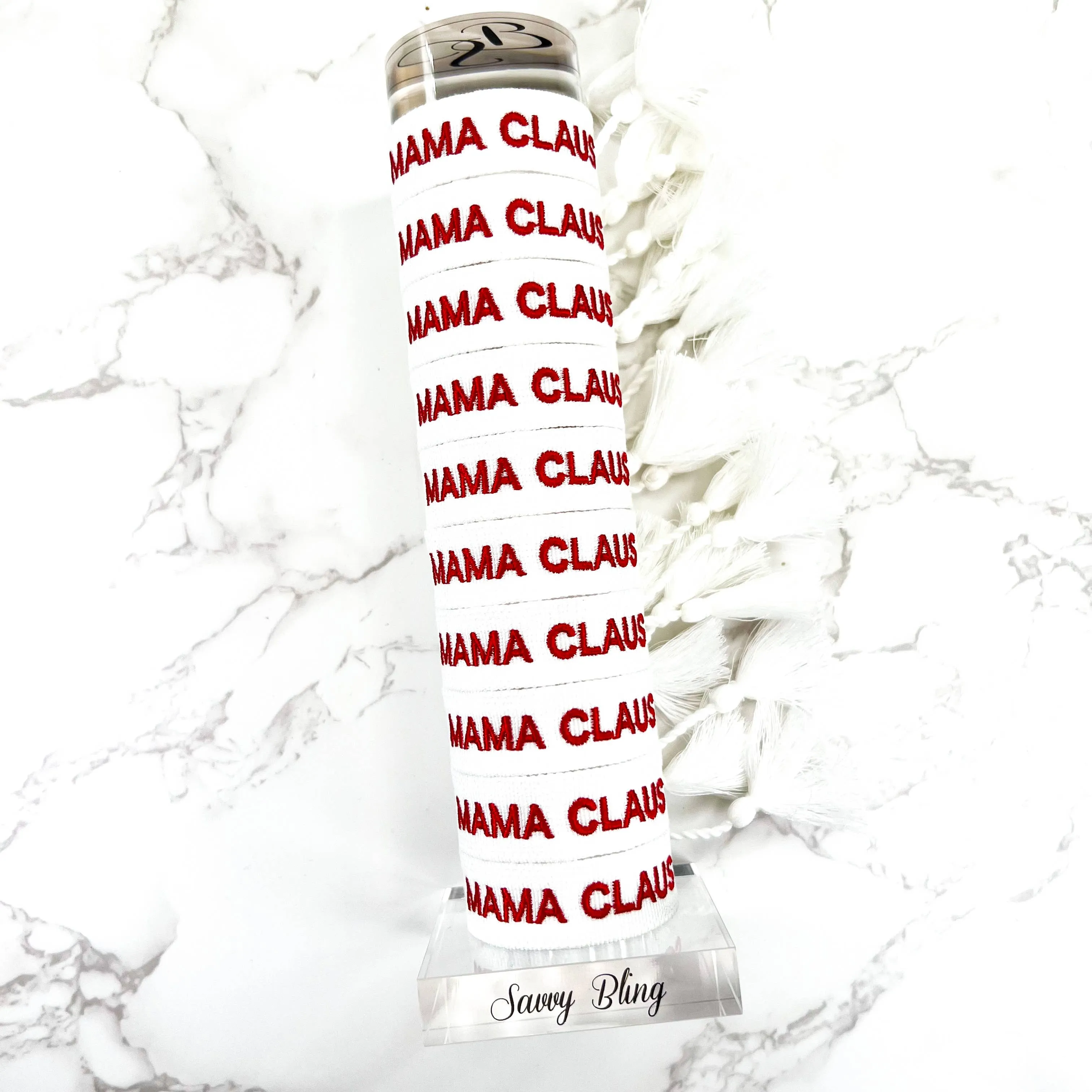 Mama Claus Christmas Embroidered Bracelet