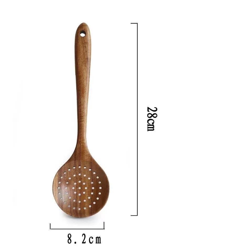 Mini Spatula, Rice Spoon, Kitchenware, Non-Stick Pan, Kitchen Household Wooden Wooden Spatula, Colander, Cooking Small Spoon