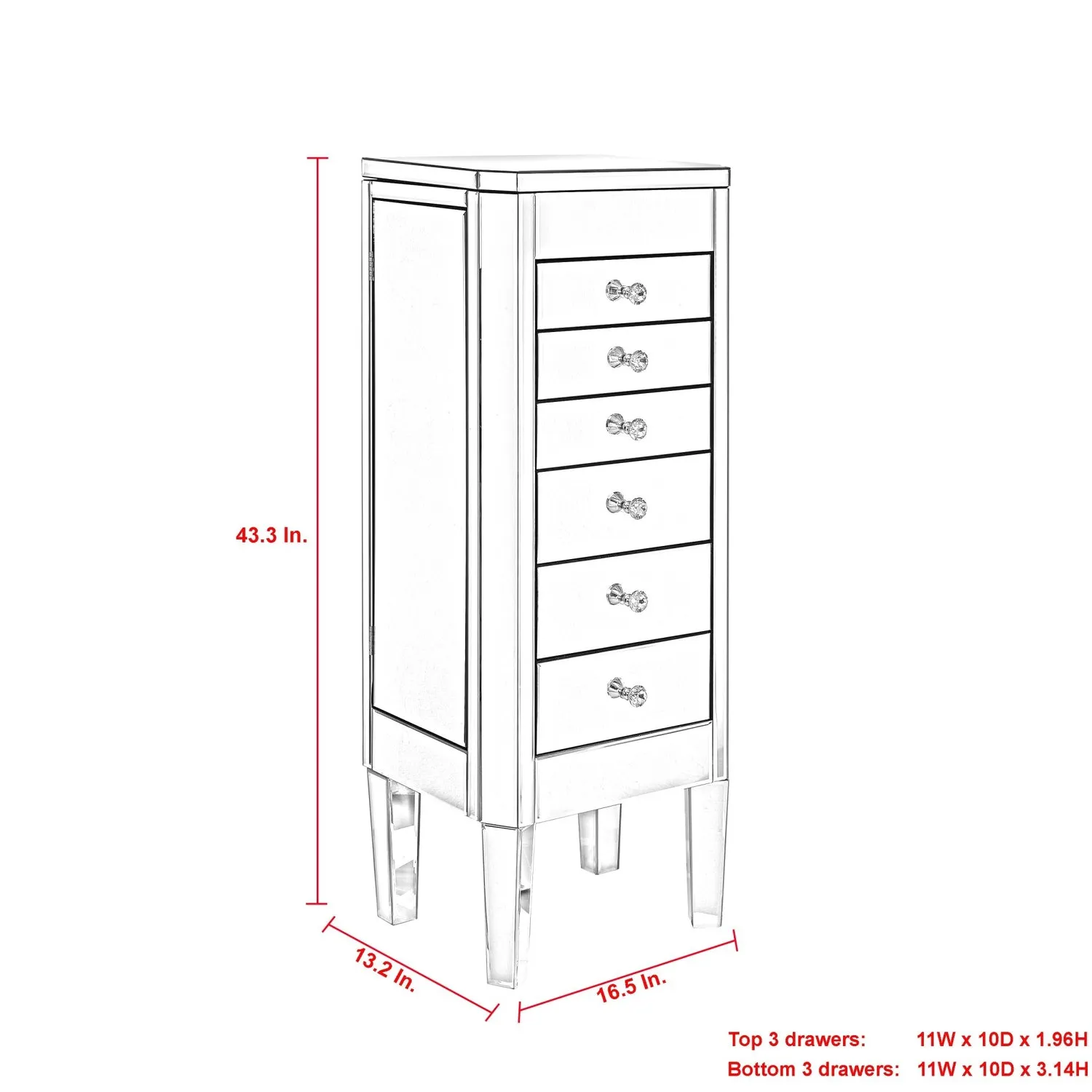 Mirabelle Jewelry Armoire