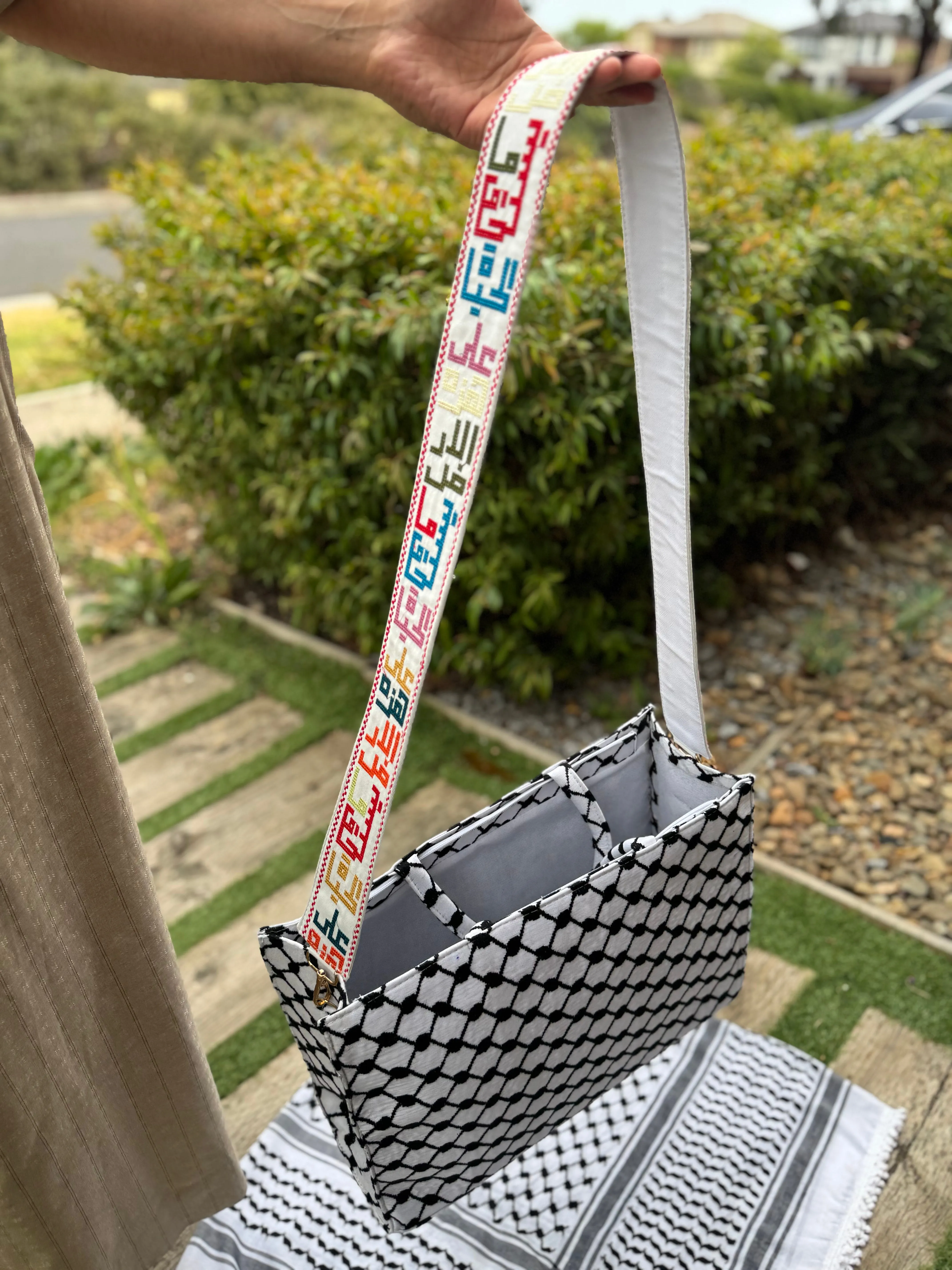 Moh Darwish Poem Strap: Empowerment Woven with Style (Camera / Bag Strap) HAND MADE