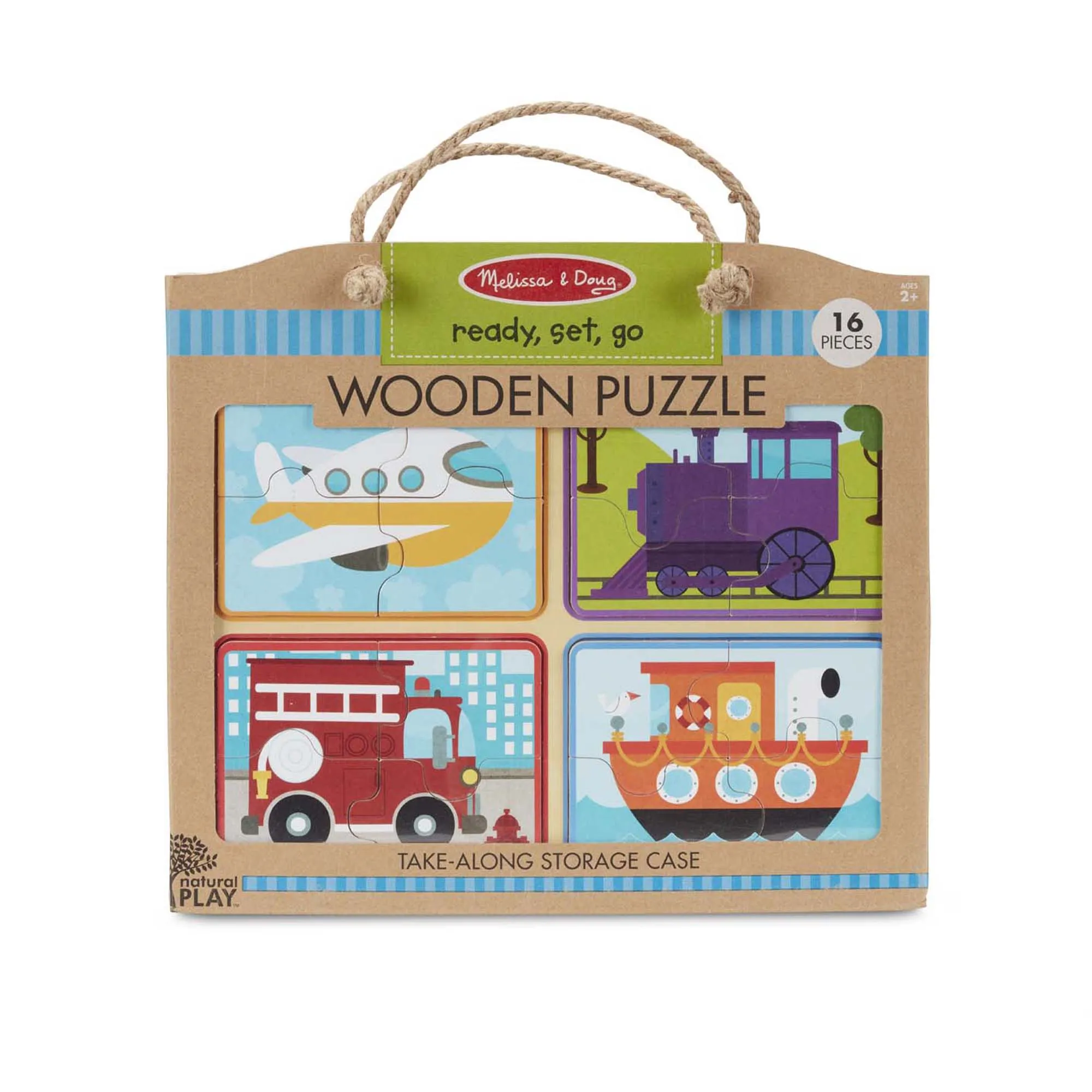 Natural Play Wooden Puzzle: Ready, Set, Go