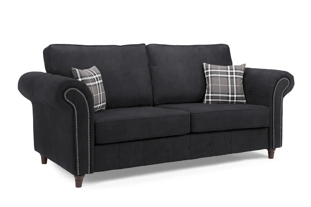 Oakland Sofa - Charcoal 3 Seater - 210 CM