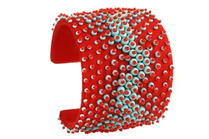 Polka Mania Cuff (Blue and Red)