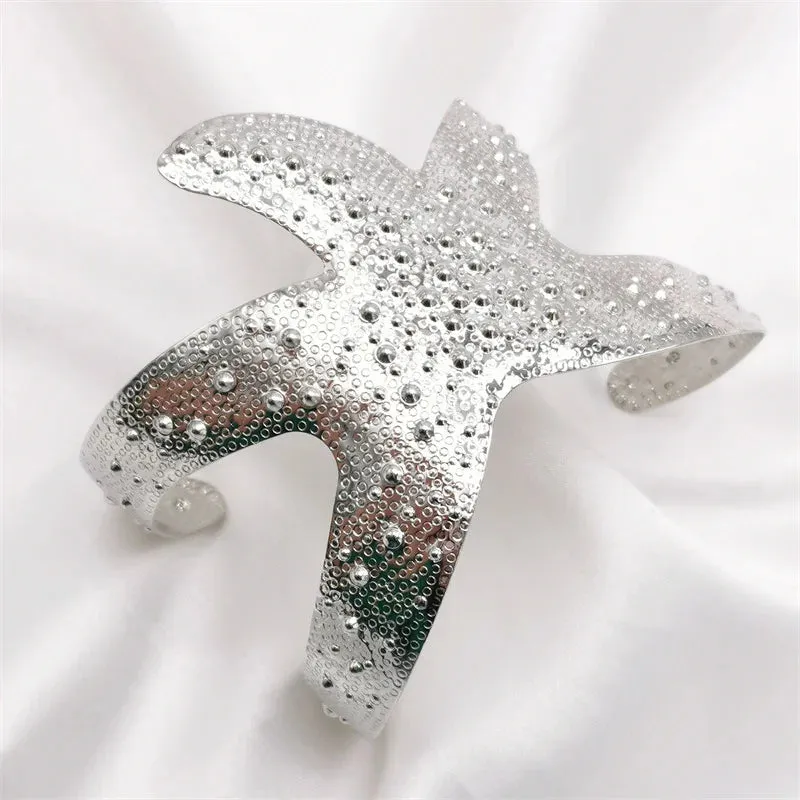 Pre Order:  Exaggerated Wide Starfish Cuff Bracelet