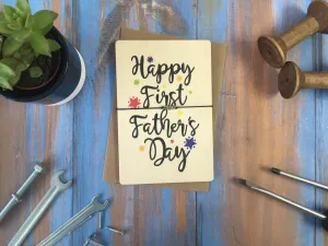 Printed Wooden Wish Bracelet - Happy First Father's Day