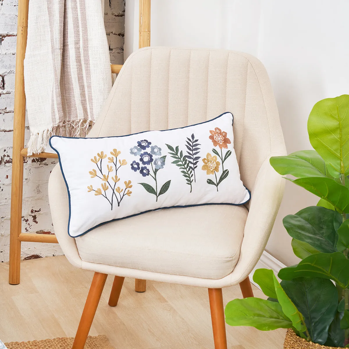 Retro Botanical Pillow