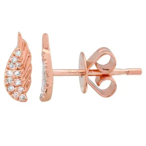 Rose Gold Angel Wing Earrings