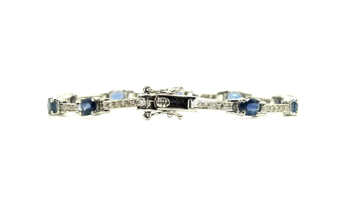 Sapphire & Diamond Hot-cake Bracelet