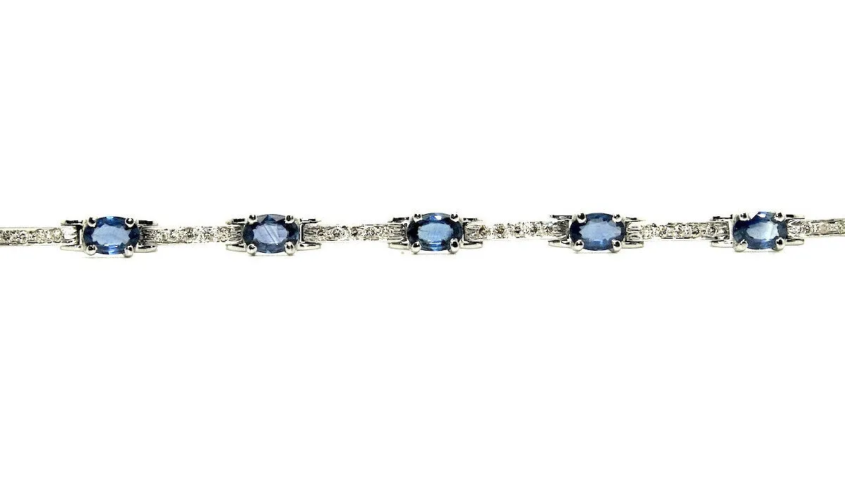 Sapphire & Diamond Hot-cake Bracelet