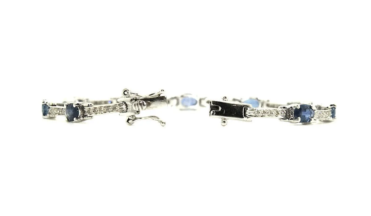 Sapphire & Diamond Hot-cake Bracelet