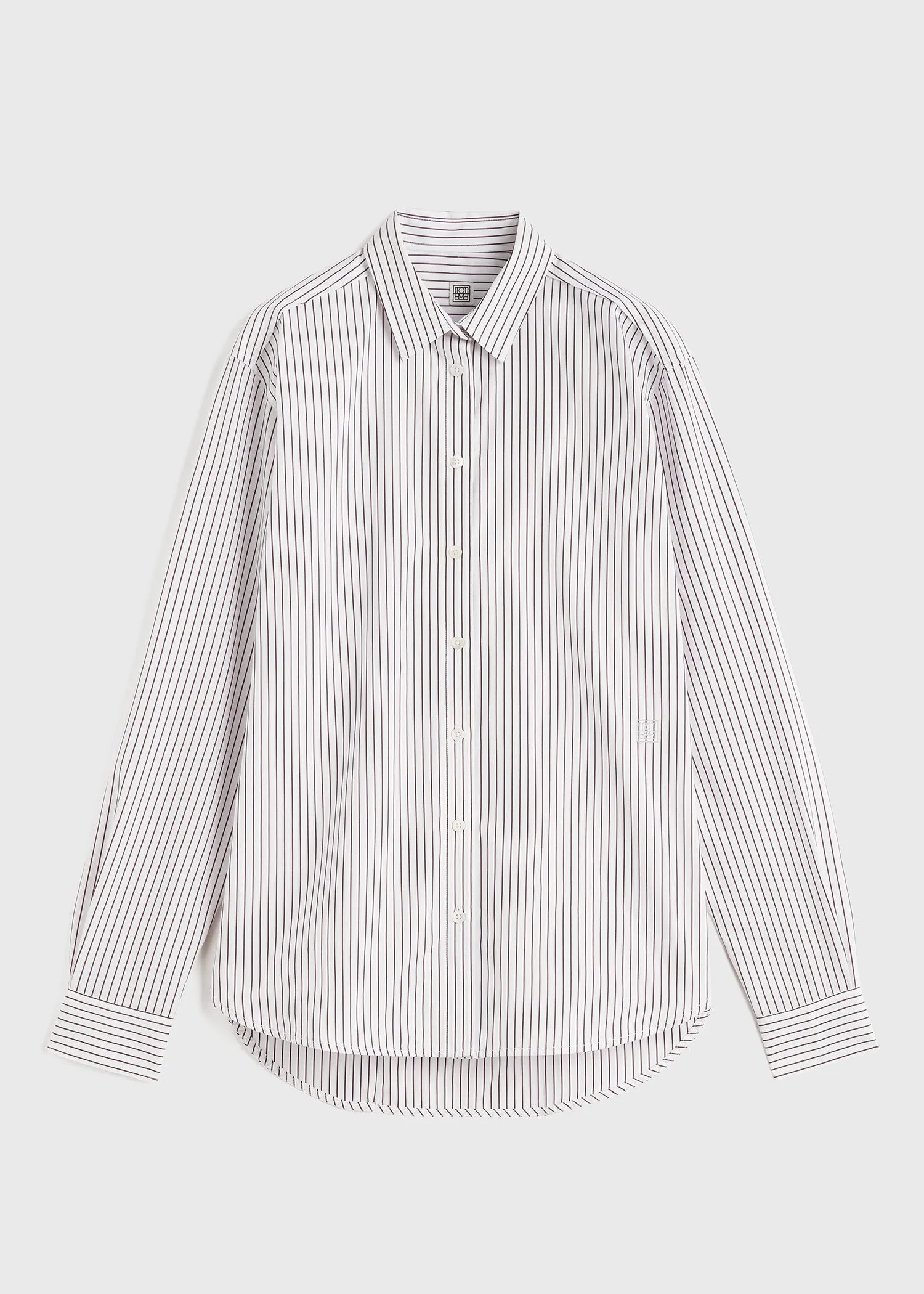 Signature cotton shirt white/brown