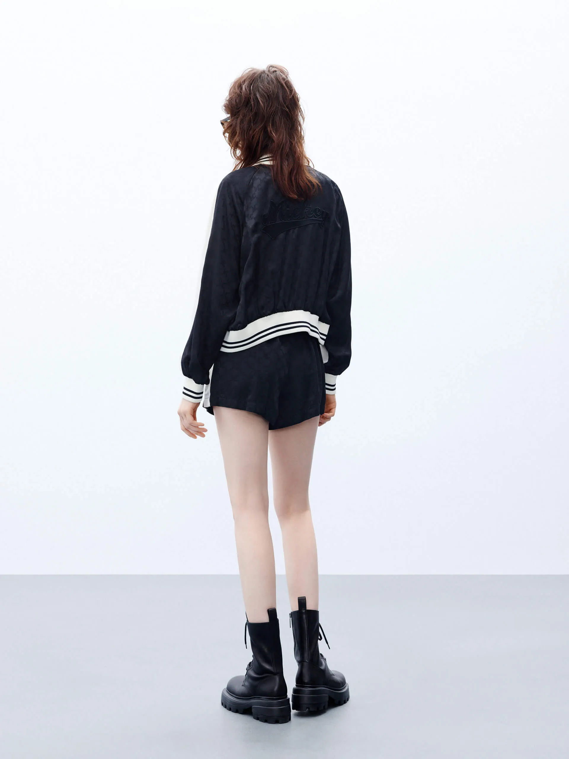 Silk Blend Jacquard Shorts