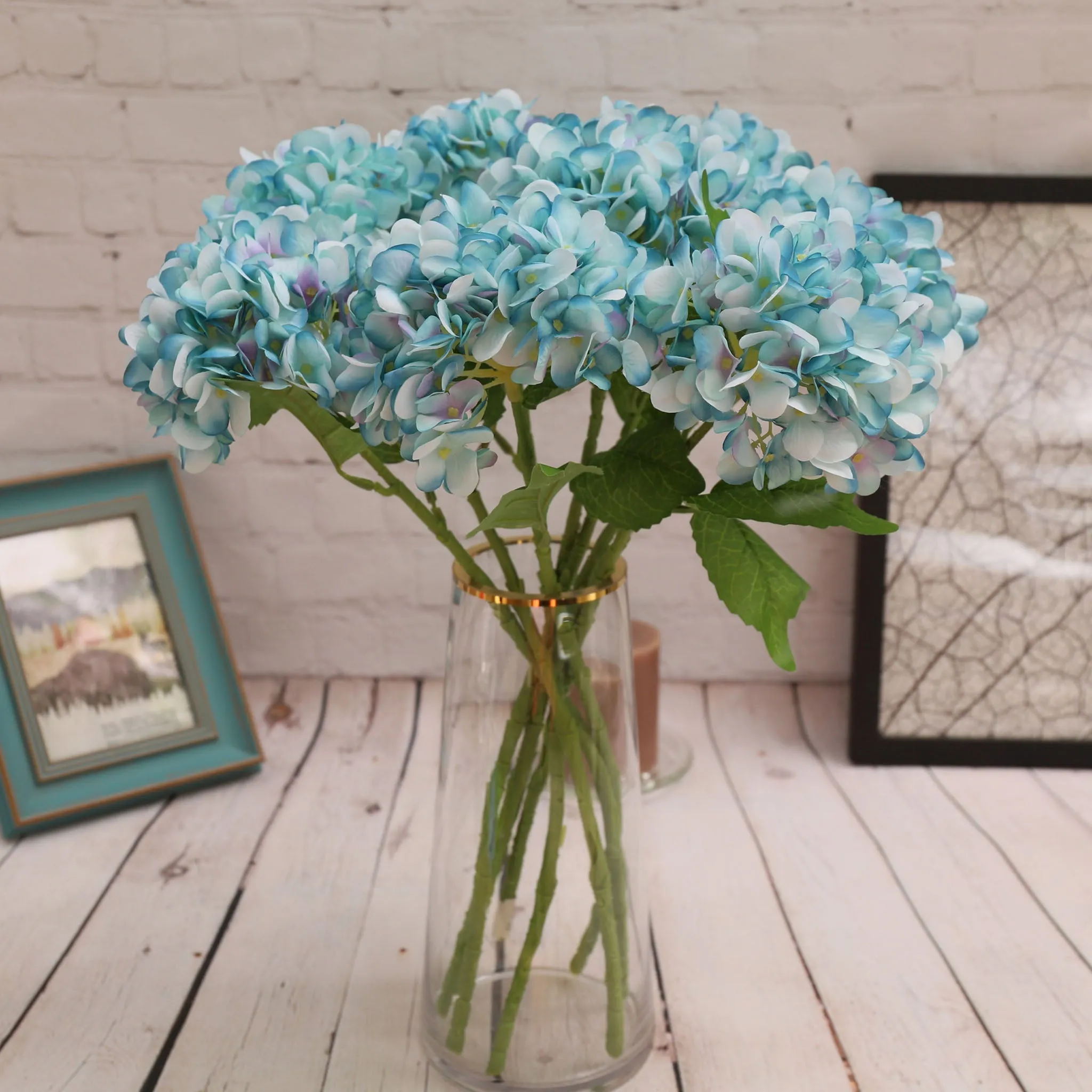 Spring Wedding Flowers Artificial Blue Hydrangea