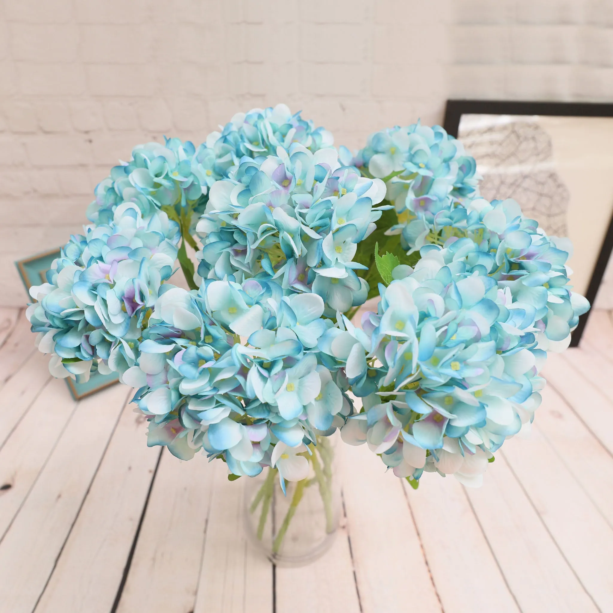 Spring Wedding Flowers Artificial Blue Hydrangea