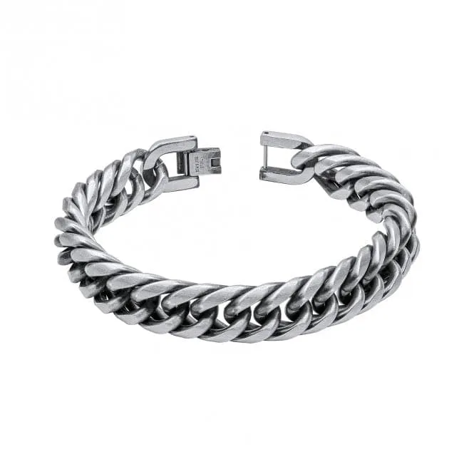 Stainless Steel Oxidised Heavy Weight Foxtail Bracelet B5454