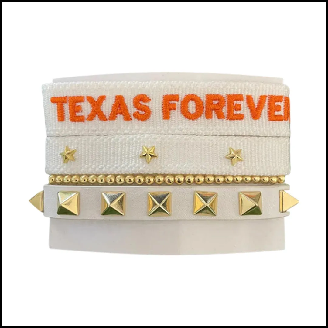 Texas Forever Bracelet Team Tassel Stack