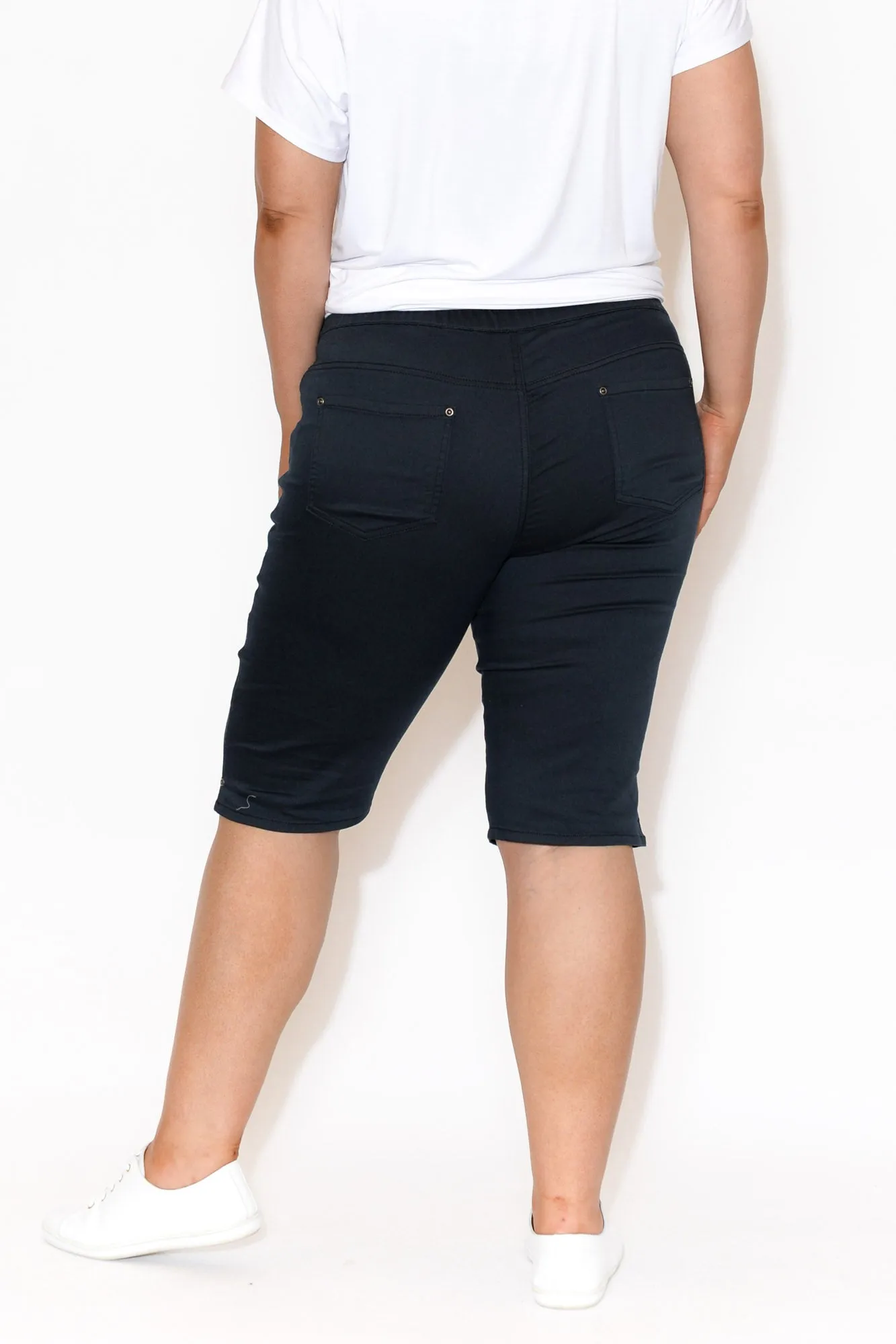 Tora Navy Stretch Shorts