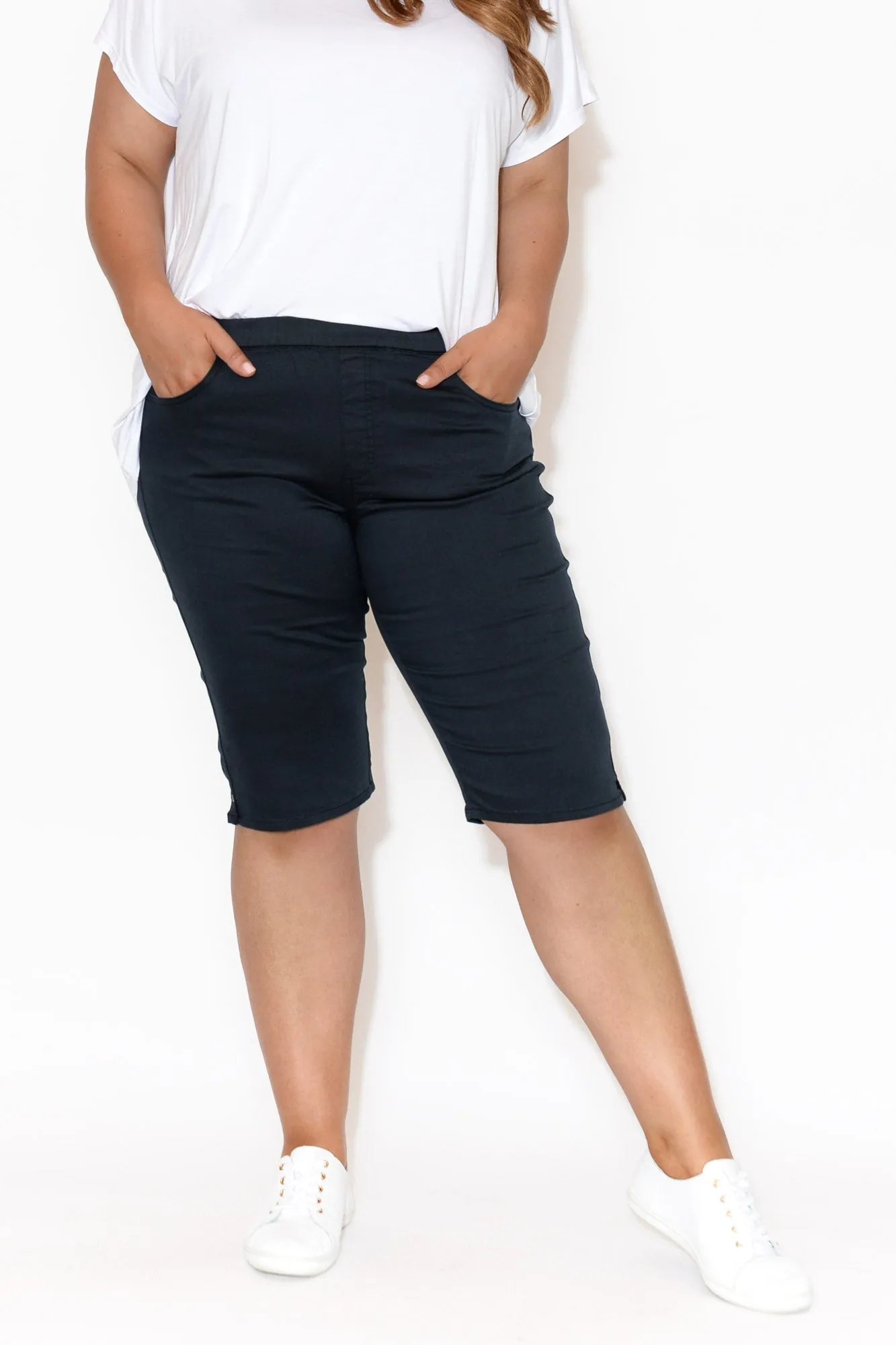 Tora Navy Stretch Shorts