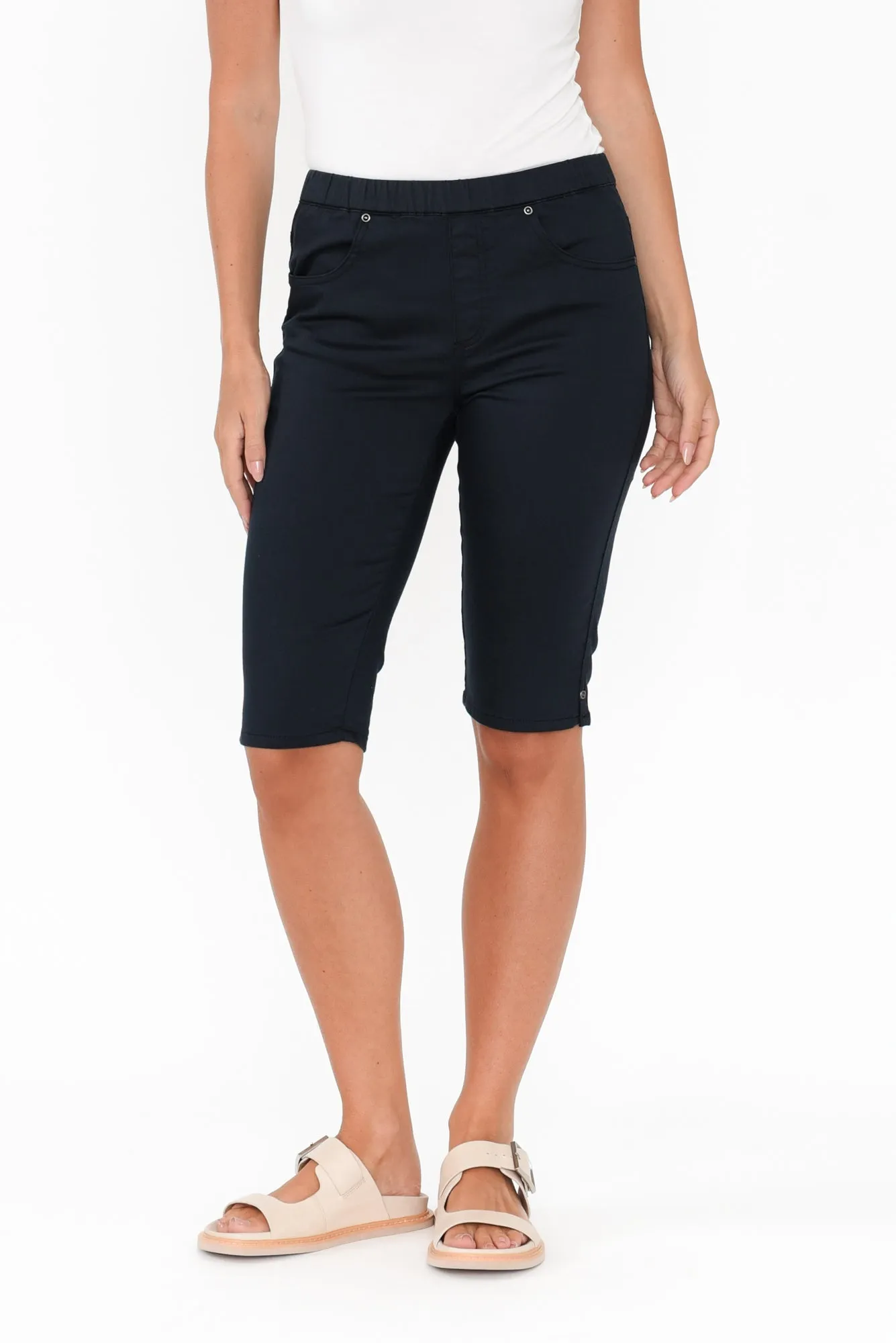 Tora Navy Stretch Shorts