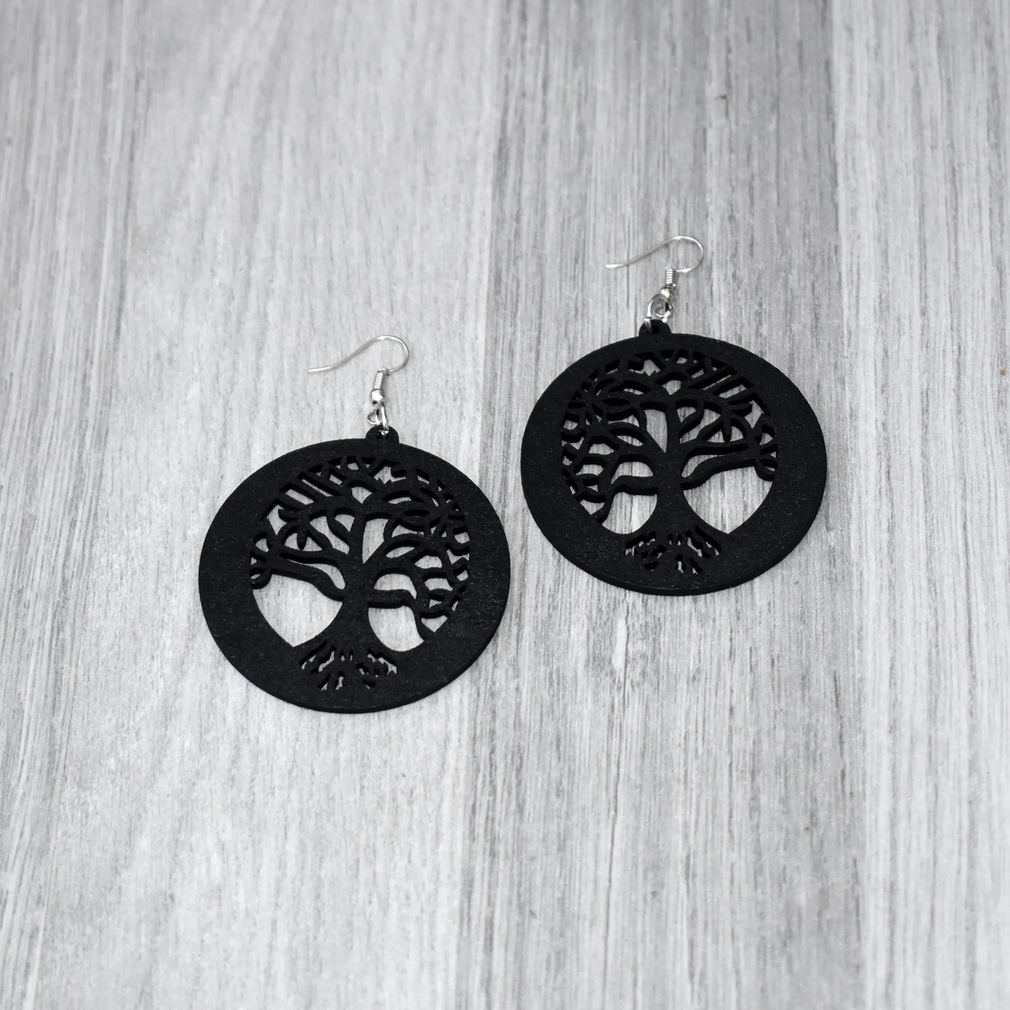 Tree of Life Wooden Earring