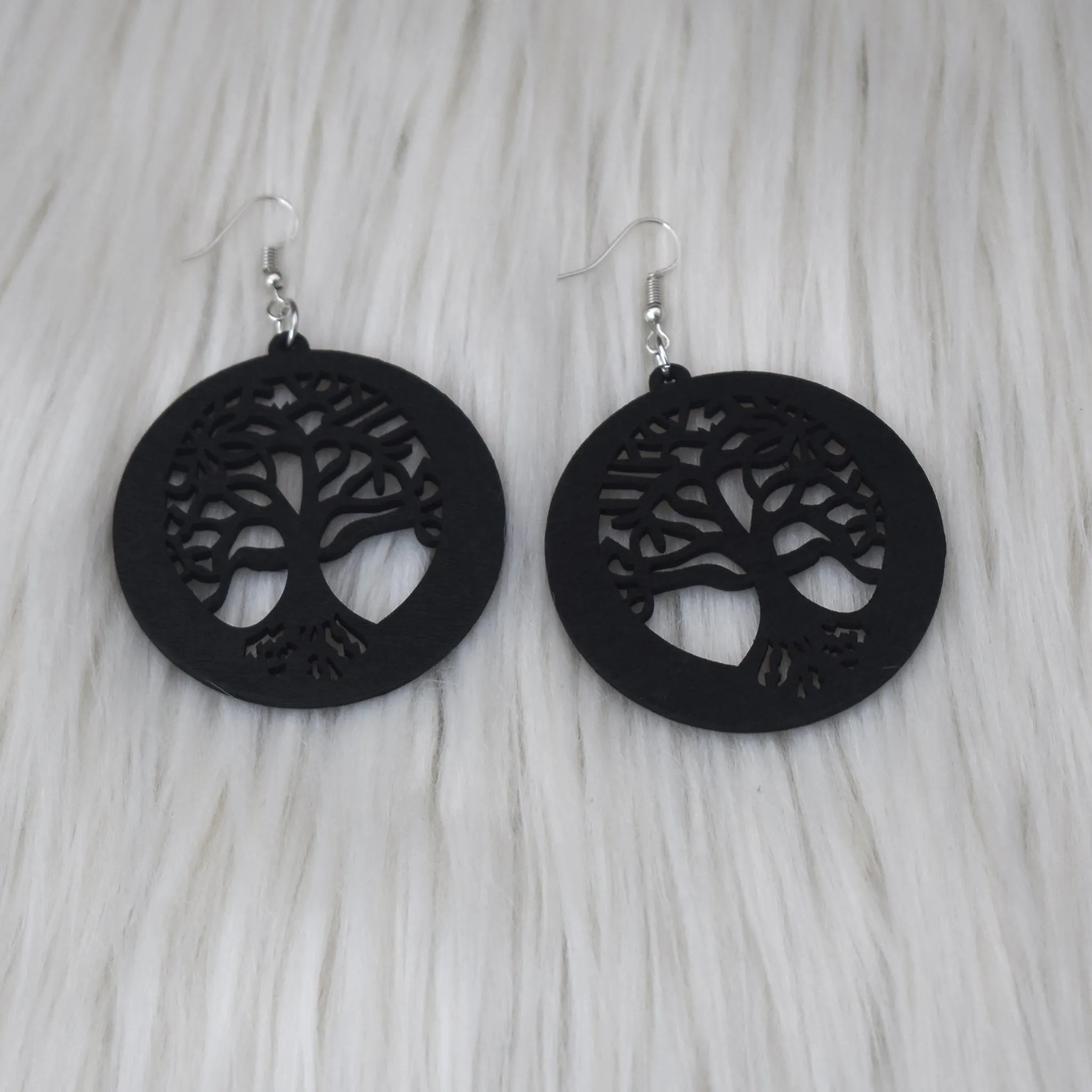 Tree of Life Wooden Earring