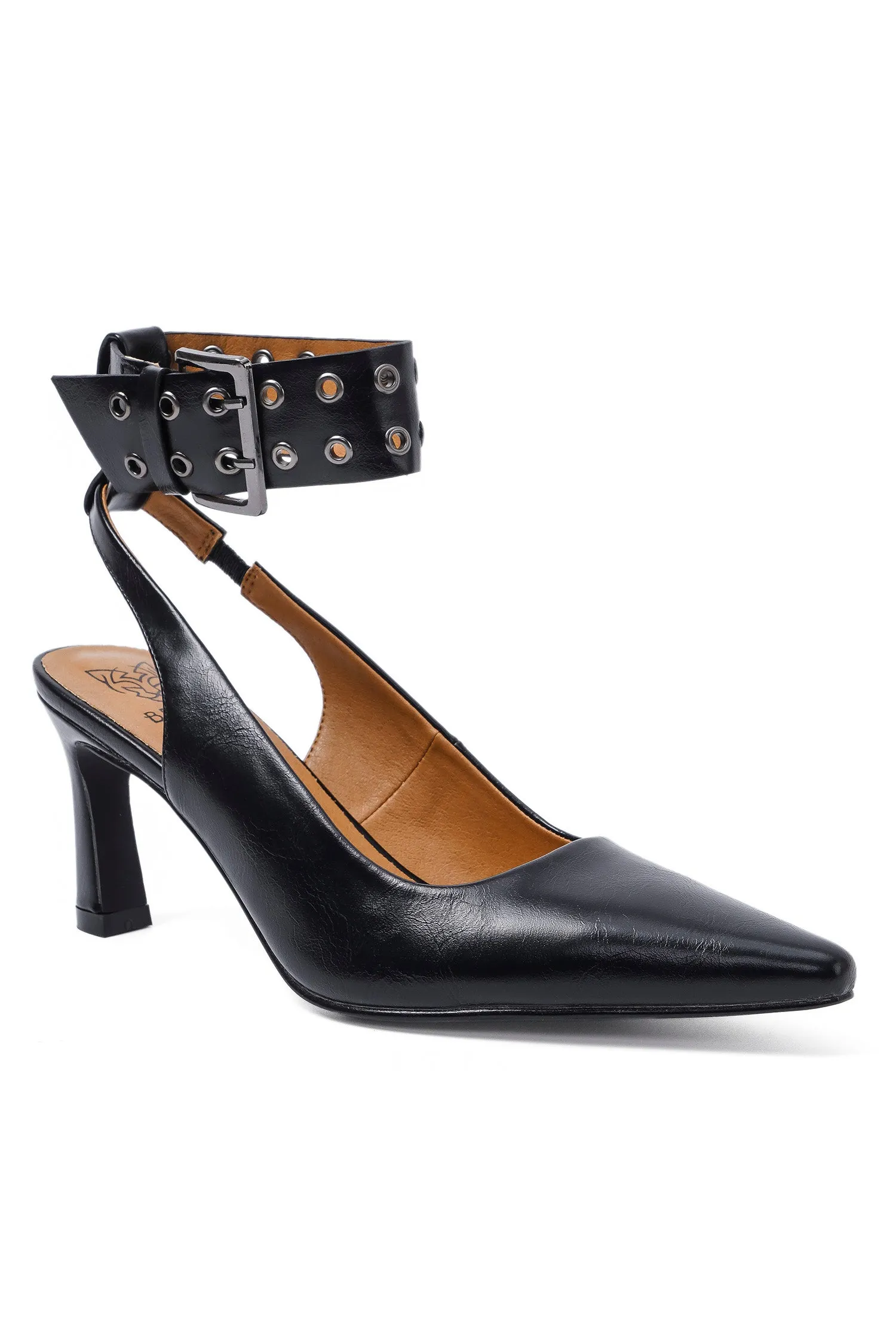 TRINEE-14 Glamorous Pumps with Studded Ankle Strap