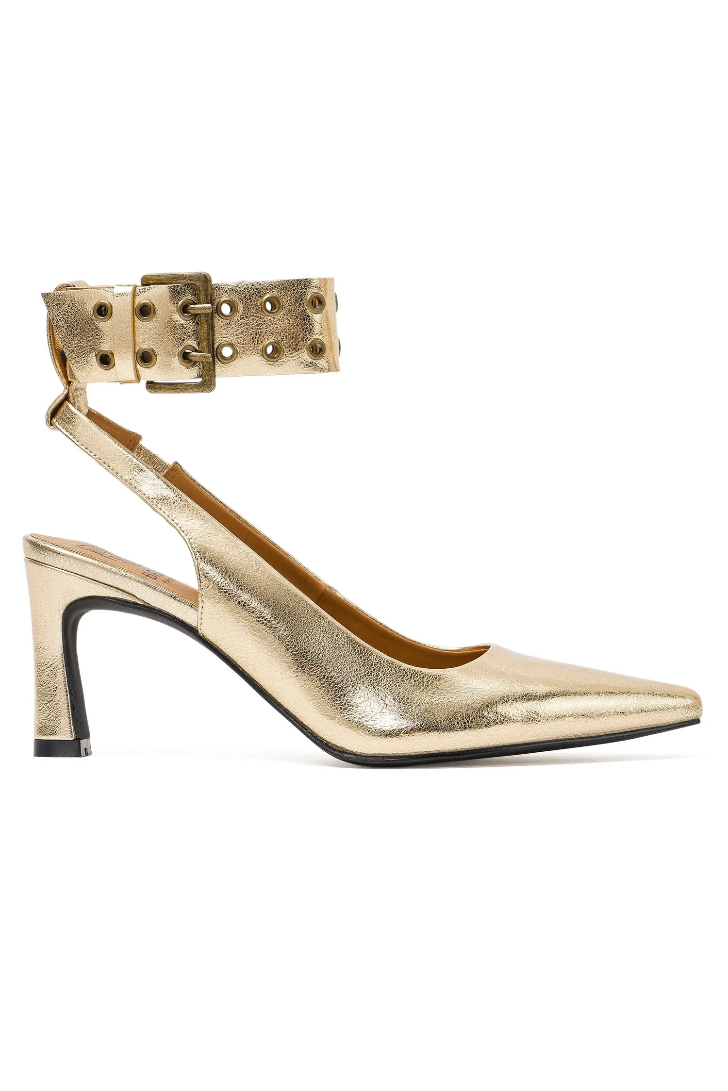 TRINEE-14 Glamorous Pumps with Studded Ankle Strap