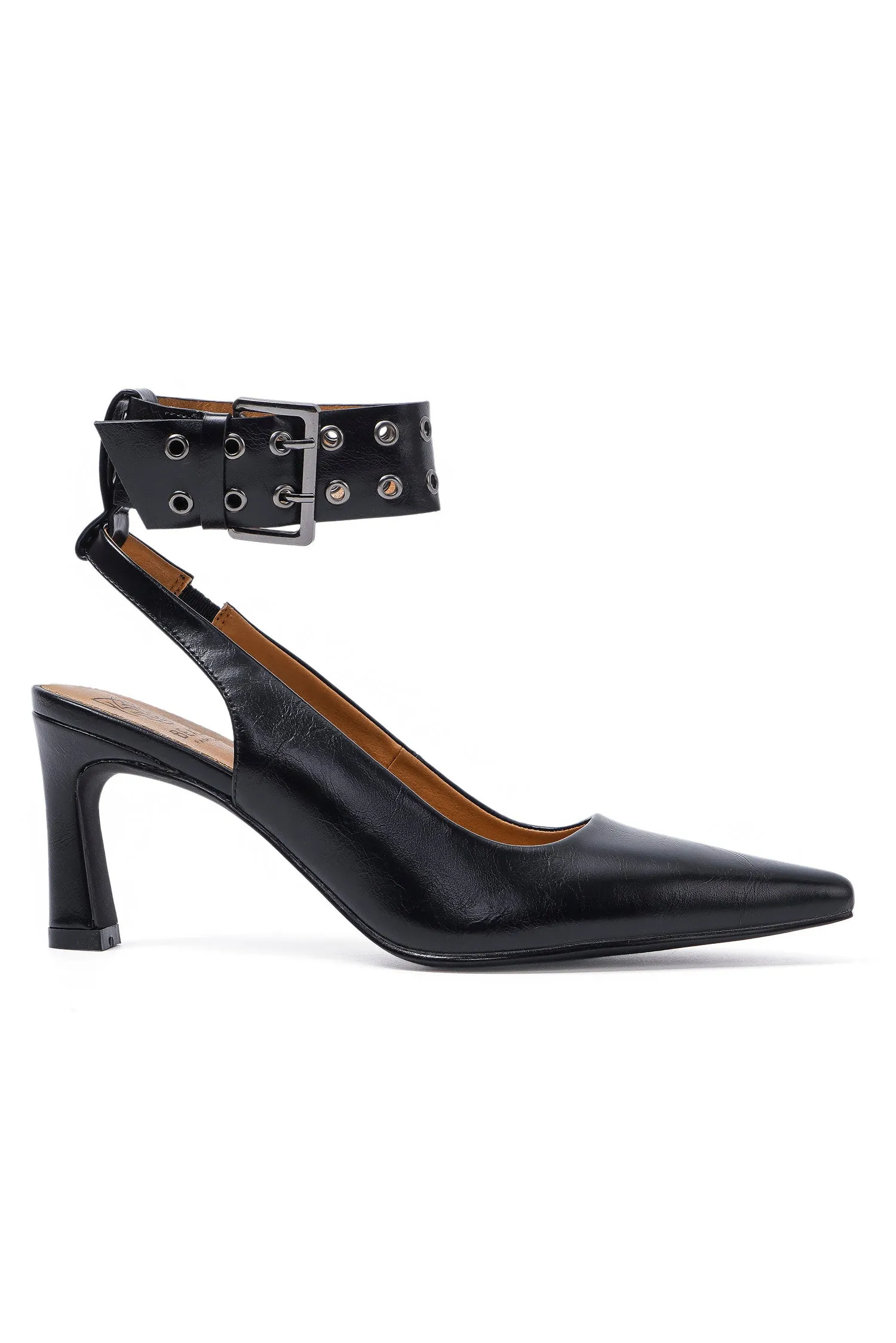 TRINEE-14 Glamorous Pumps with Studded Ankle Strap