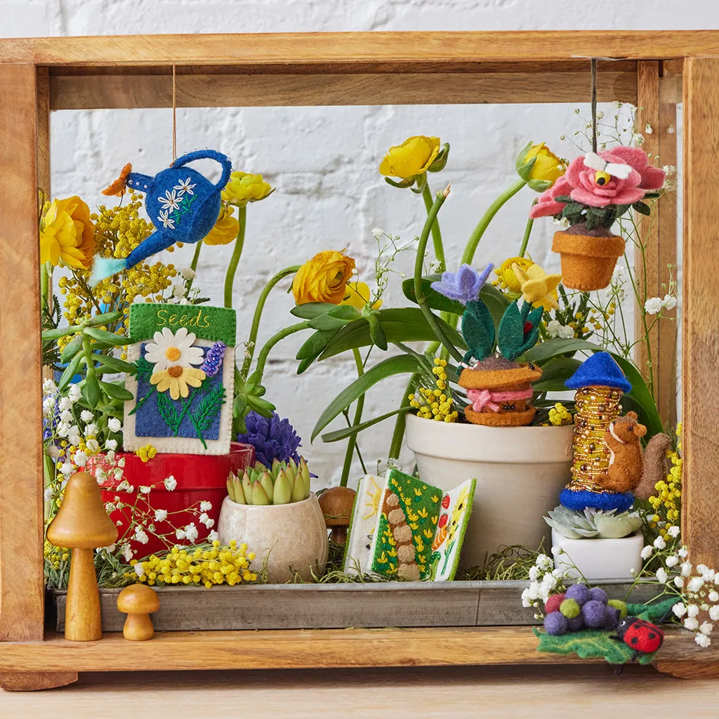 Watering Can with Butterfly Ornament