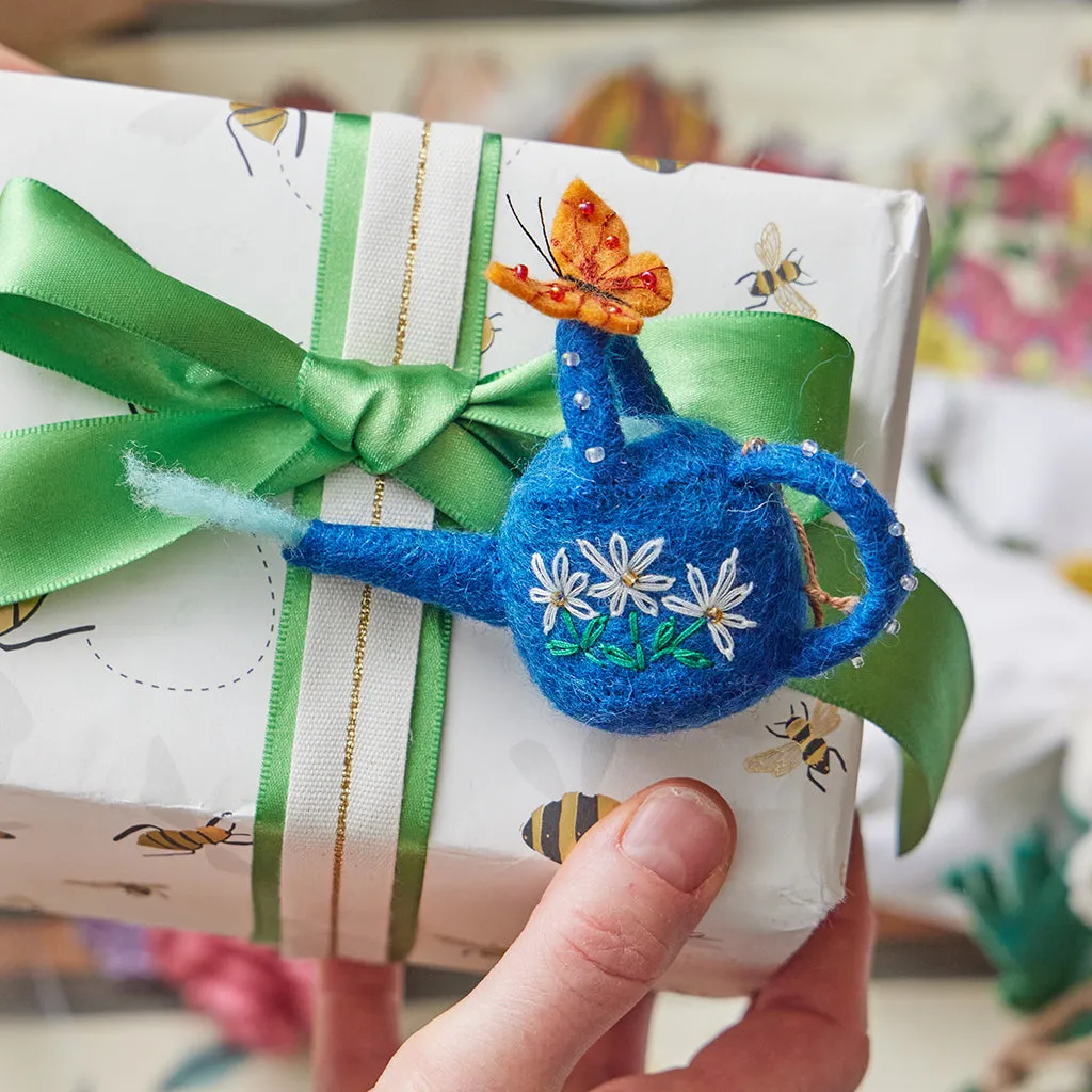 Watering Can with Butterfly Ornament