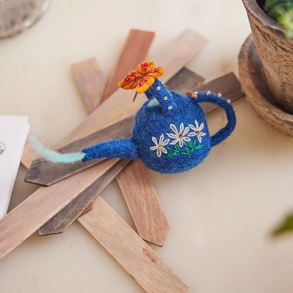 Watering Can with Butterfly Ornament