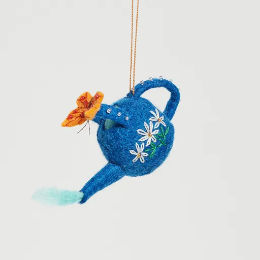 Watering Can with Butterfly Ornament