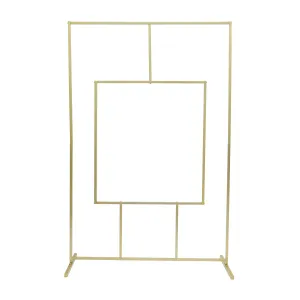 Wedding Geometric Arch Backdrop Frame Stand - Gold