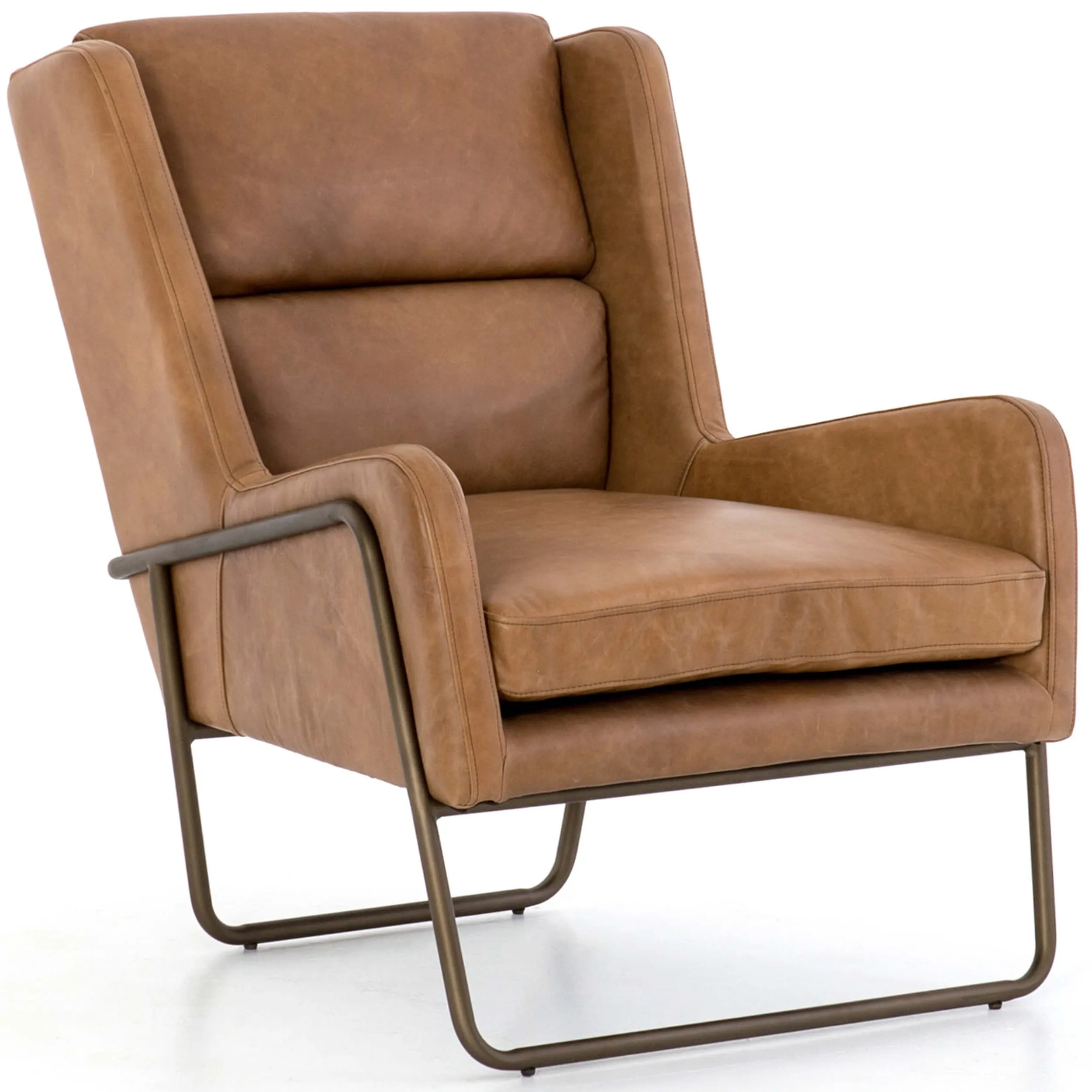 Wembley Leather Chair, Patina Copper